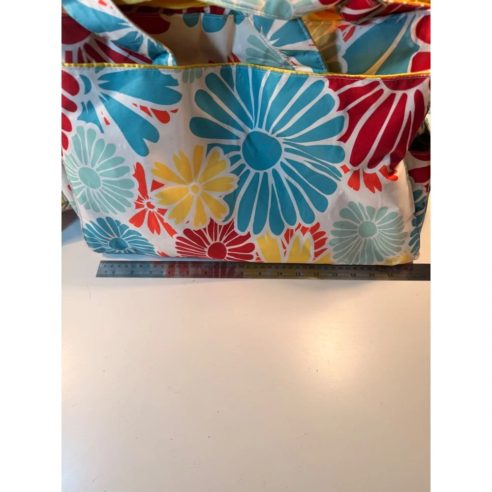 Ju-Ju-Be Be Prepared Diaper Bag Drip Drops Floral Multi-Color Large Travel Tote